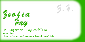 zsofia hay business card